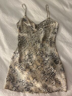 J.O.A. REVOLVE Snakeskin slip dress